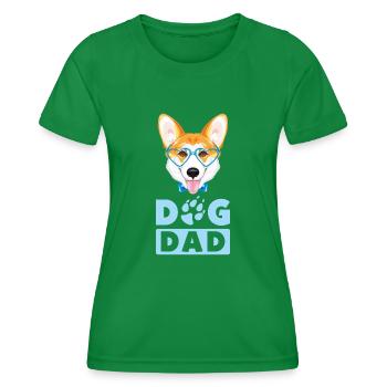Walisischer Corgi Hund Vater - Frauen Funktions-T-Shirt - Kelly Green - Vorne - AI Model Female 172 dark (172cm)