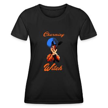 Charmante Hexe - Frauen Funktions-T-Shirt - Schwarz - Vorne - AI Model Female 172 light (172cm)