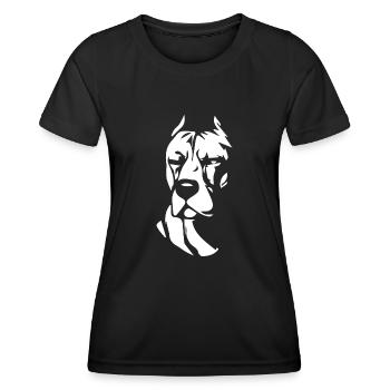 Hund Dog - Frauen Funktions-T-Shirt - Schwarz - Vorne - AI Model Female 172 light (172cm)