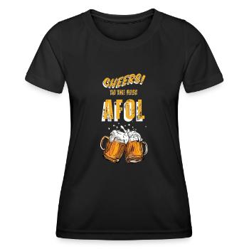 BEER - Frauen Funktions-T-Shirt - Schwarz - Vorne - AI Model Female 172 light (172cm)
