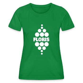 First name Floris - Women's Functional T-Shirt - kelly green - Front - AI Model Female 172 dark (172cm)