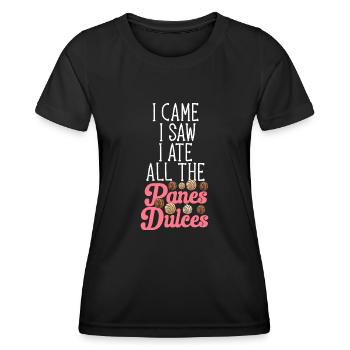Concha Hispanic Mexican Pan Dulce - Women's Functional T-Shirt - black - Front - AI Model Female 172 light (172cm)