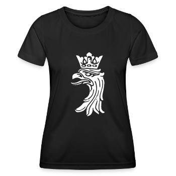 Polen Landesfarben Flagge Heimat Tradition - Frauen Funktions-T-Shirt - Schwarz - Vorne - AI Model Female 172 light (172cm)