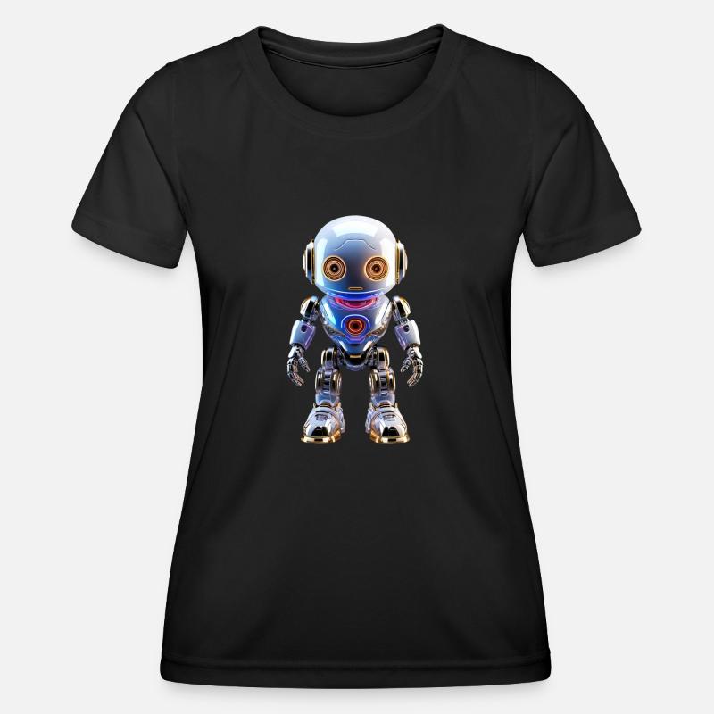 Robots for the individual LooK - Women's Functional T-Shirt - black