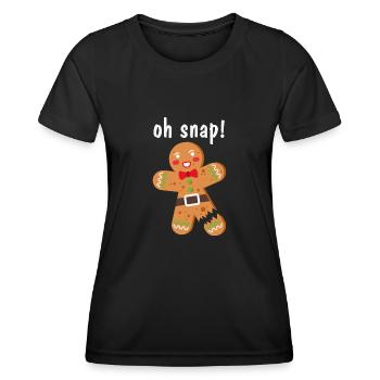 Pain d'épice Oh Snap! - Women's Functional T-Shirt - black - Front - AI Model Female 172 light (172cm)