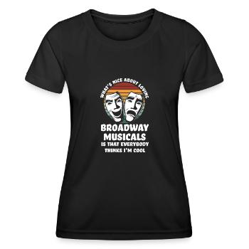 Theater Broadway-Musical Geschenk - Frauen Funktions-T-Shirt - Schwarz - Vorne - AI Model Female 172 light (172cm)