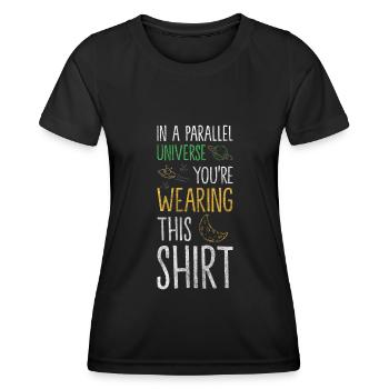 Univers Étoiles Cosmos - T-shirt sport Femme - noir - Devant - AI Model Female 172 light (172cm)