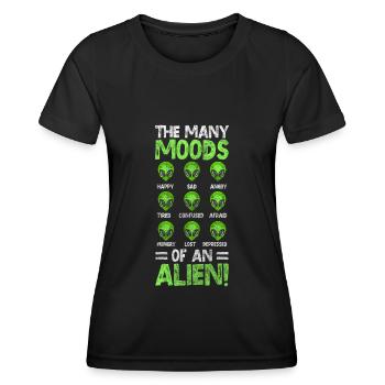 Espace extraterrestre Invasion extraterrestre - T-shirt sport Femme - noir - Devant - AI Model Female 172 light (172cm)
