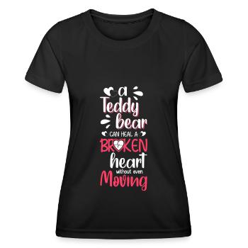 Jouets d’enfance d’ours - T-shirt sport Femme - noir - Devant - AI Model Female 172 light (172cm)