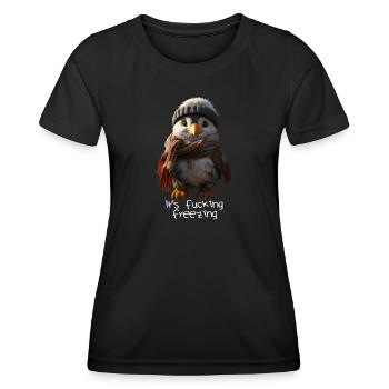 C’est de gel - T-shirt sport Femme - noir - Devant - AI Model Female 172 light (172cm)