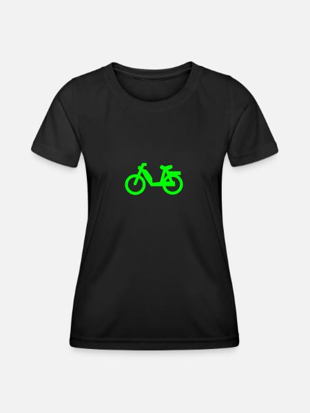 Mofa - Frauen Funktions-T-Shirt - Schwarz