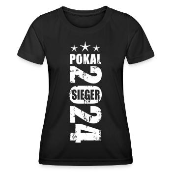 Pokalsieger 2024 - Frauen Funktions-T-Shirt - Schwarz - Vorne - AI Model Female 172 light (172cm)
