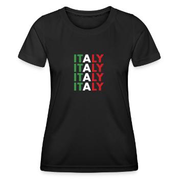 Rugby Rugby Rugby Rugby Rugby Italy Rugby - Women's Functional T-Shirt - black - Front - AI Model Female 172 light (172cm)