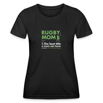 Sport Mom Definition Rugby - Frauen Funktions-T-Shirt - Schwarz - Vorne - AI Model Female 172 light (172cm)
