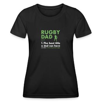 Sport Dad Definition Rugby - Frauen Funktions-T-Shirt - Schwarz - Vorne - AI Model Female 172 light (172cm)