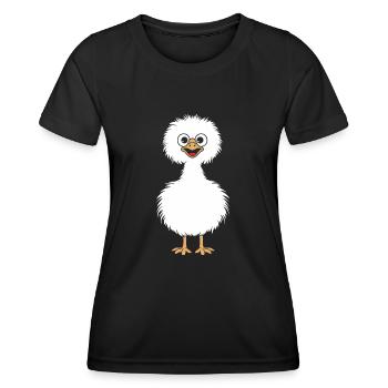 Strauß - Frauen Funktions-T-Shirt - Schwarz - Vorne - AI Model Female 172 light (172cm)