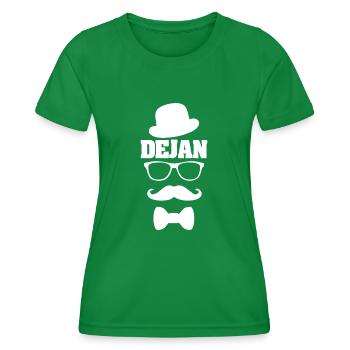 Dejan comme prénom - T-shirt sport Femme - vert - Devant - AI Model Female 172 dark (172cm)