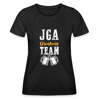 Jga Junggesellen Drinking Team - Frauen Funktions-T-Shirt - Schwarz - Vorne - AI Model Female 172 light (172cm)