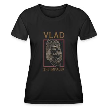 Vampir Vlad Tepes Impale Rumänien Spruch - Frauen Funktions-T-Shirt - Schwarz - Vorne - AI Model Female 172 light (172cm)