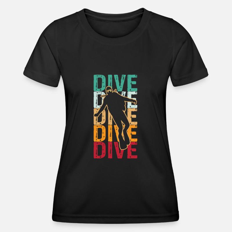Diving Diving Diving - Women's Functional T-Shirt - black
