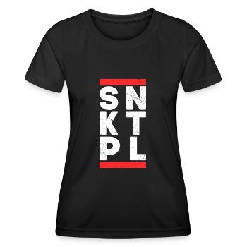 SNKTPL Berlin St Pauli Saint Pauli Cadeau - T-shirt sport Femme - noir - Devant - AI Model Female 172 light (172cm)
