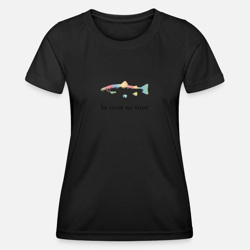 In trout we trust - Women's Functional T-Shirt - black