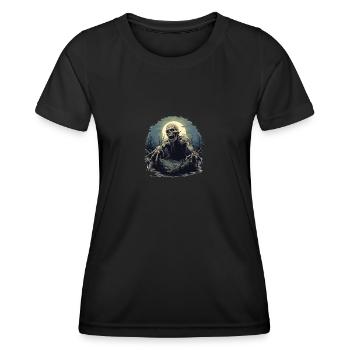 Zombie awakens from his grave from the undead - Women's Functional T-Shirt - black - Front - AI Model Female 172 light (172cm)