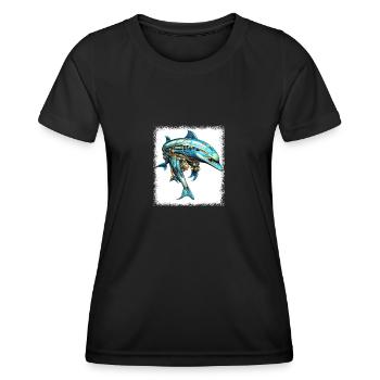 caribbean dolphin lover aquatic environment - Frauen Funktions-T-Shirt - Schwarz - Vorne - AI Model Female 172 light (172cm)