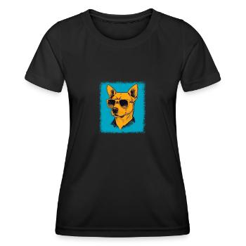 dogwalking birthday mammal quote geek jokes - Frauen Funktions-T-Shirt - Schwarz - Vorne - AI Model Female 172 light (172cm)