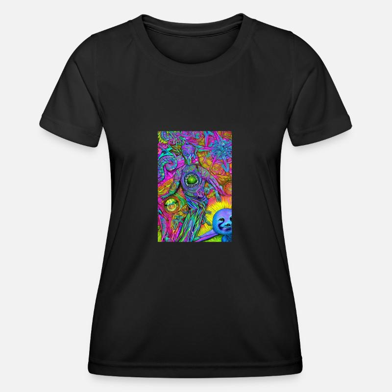 Psychedelic Sloth - Women's Functional T-Shirt - black