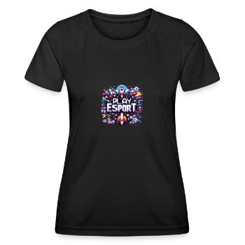Lire le pixel - T-shirt sport Femme - noir - Devant - AI Model Female 172 light (172cm)