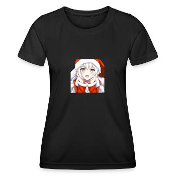 Weihnachten Anime Edition. - Frauen Funktions-T-Shirt - Schwarz - Vorne - AI Model Female 172 light (172cm)
