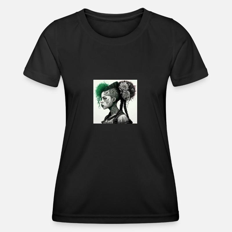 Cyberg punk AAF3BCC7 99AE 4B7D A04F 1BC4C9CC7940 - Women's Functional T-Shirt - black