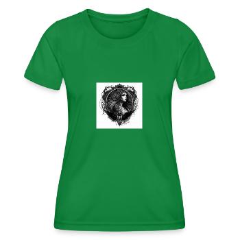 Femme fatale Tattoo-Stil - Frauen Funktions-T-Shirt - Kelly Green - Vorne - AI Model Female 172 dark (172cm)