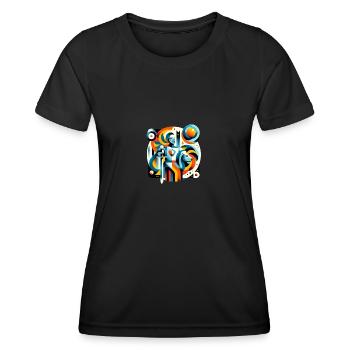 Gareth - T-shirt sport Femme - noir - Devant - AI Model Female 172 light (172cm)