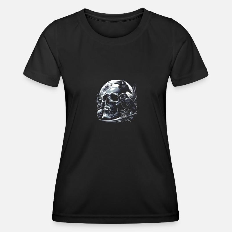 Moonlit Requiem - Women's Functional T-Shirt - black