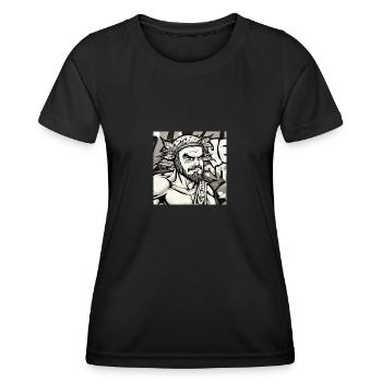 Le Guerrier - T-shirt sport Femme - noir - Devant - AI Model Female 172 light (172cm)