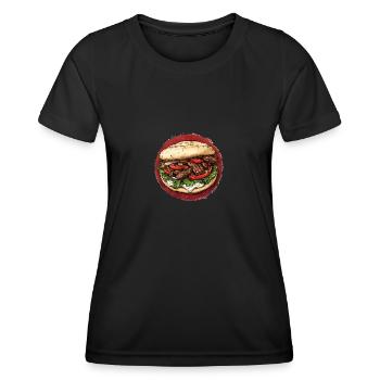 Hearty kebab with fresh ingredients - Women's Functional T-Shirt - black - Front - AI Model Female 172 light (172cm)
