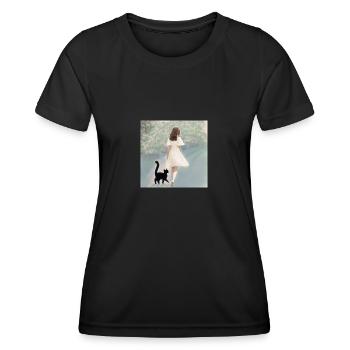 Vers le rêve - T-shirt sport Femme - noir - Devant - AI Model Female 172 light (172cm)