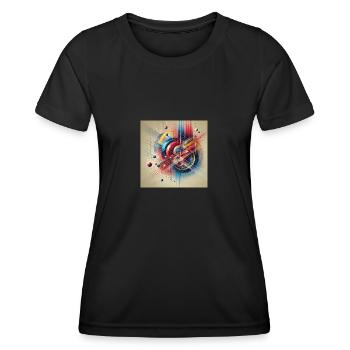 Farben in Bewegung - Frauen Funktions-T-Shirt - Schwarz - Vorne - AI Model Female 172 light (172cm)