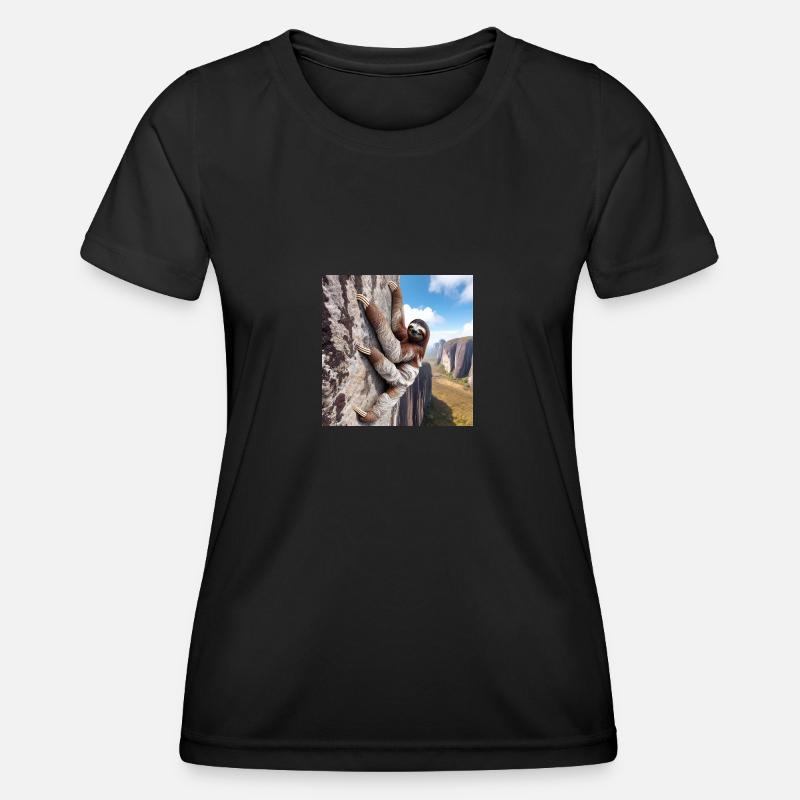 Sloth Wanderer FreeClimber - Women's Functional T-Shirt - black