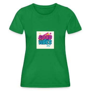 Good Vibe.s – Classic Feel - Frauen Funktions-T-Shirt - Kelly Green - Vorne - AI Model Female 172 dark (172cm)
