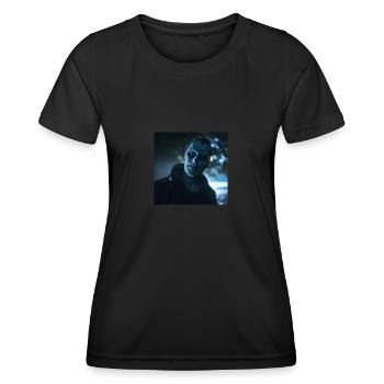 Psychopathe d’horreur créatif et efficace - T-shirt sport Femme - noir - Devant - AI Model Female 172 light (172cm)