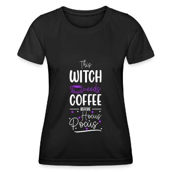 Hexenbesen Wicca Zauberei Walpurgisnacht - Frauen Funktions-T-Shirt - Schwarz - Vorne - AI Model Female 172 light (172cm)