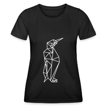 Penguin Geometry Lines - Women's Functional T-Shirt - black - Front - AI Model Female 172 light (172cm)