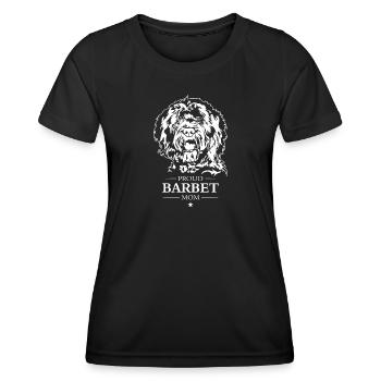Barbet Mom Dog Dog Wilsigns - Women's Functional T-Shirt - black - Front - AI Model Female 172 light (172cm)