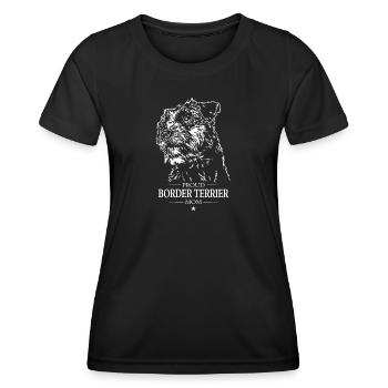 Border Terrier Maman Chien Chien Wilsigns - T-shirt sport Femme - noir - Devant - AI Model Female 172 light (172cm)