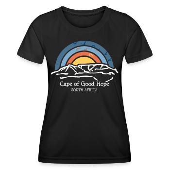 Cape of Good Hope, Cape Town, South Africa - Women's Functional T-Shirt - black - Front - AI Model Female 172 light (172cm)