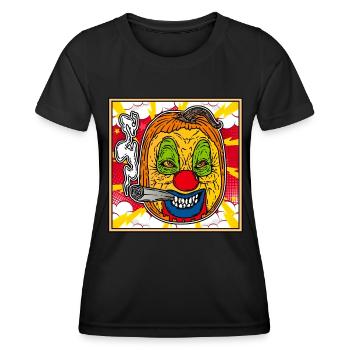 MONSTER CLOWN PUMPKIN Halloween Apokalypse Horror - Frauen Funktions-T-Shirt - Schwarz - Vorne - AI Model Female 172 light (172cm)