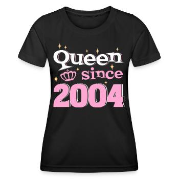 Reine Depuis 2004 Fille 18 Ans Anniversaire - T-shirt sport Femme - noir - Devant - AI Model Female 172 light (172cm)